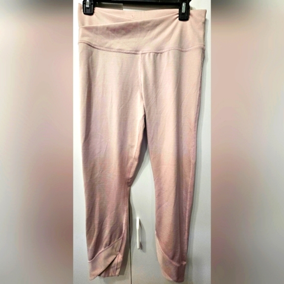 Nike Hi-Rise-Dri-Fit Cross Waist Ankle pink Leggings Size L Woman's - Picture 1 of 14
